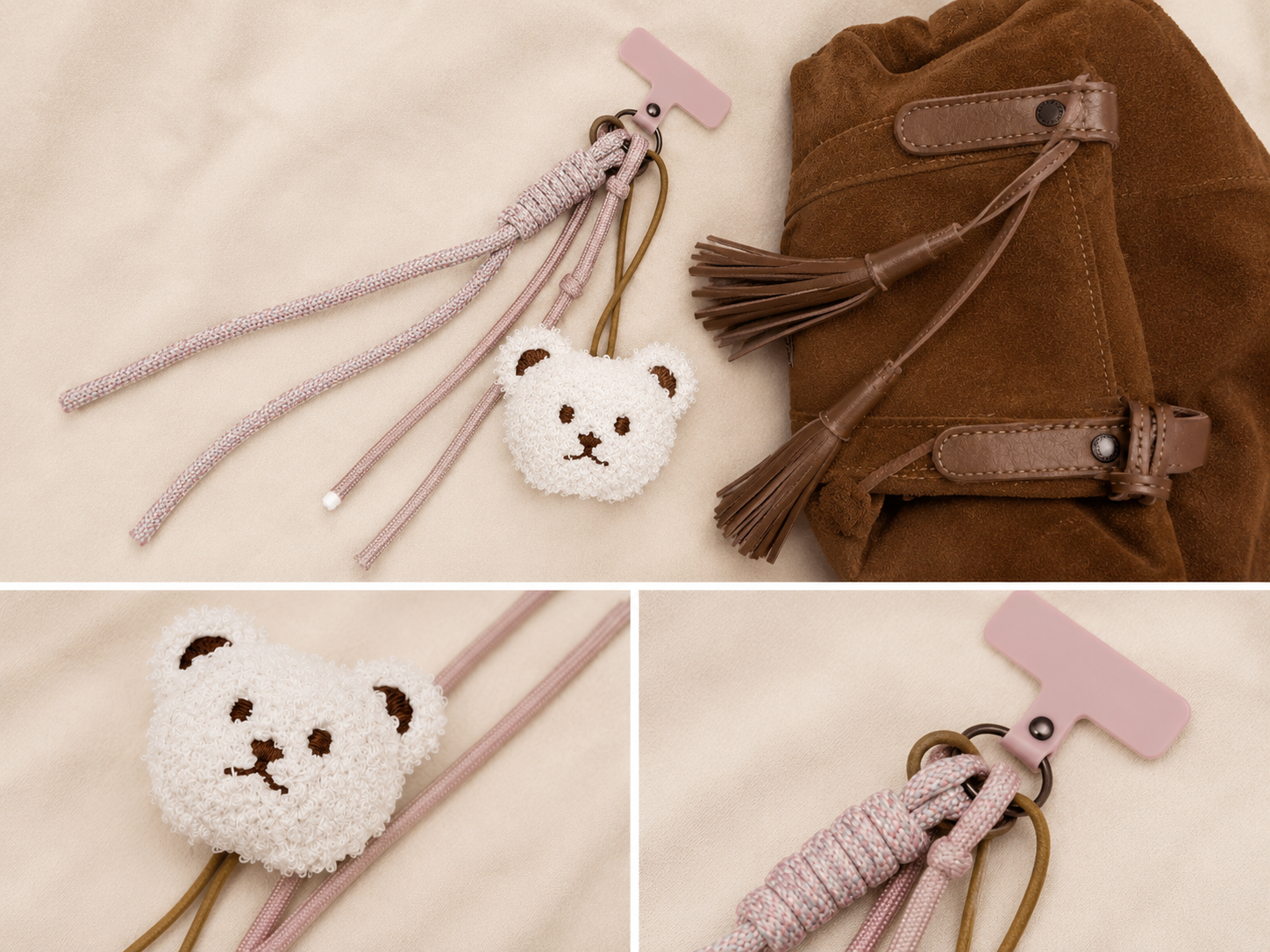 Teddy Handyanhänger | Süßer Bär Schlüsselanhänger | Bag Charm | Kawaii Phone Charm I Geschenkidee