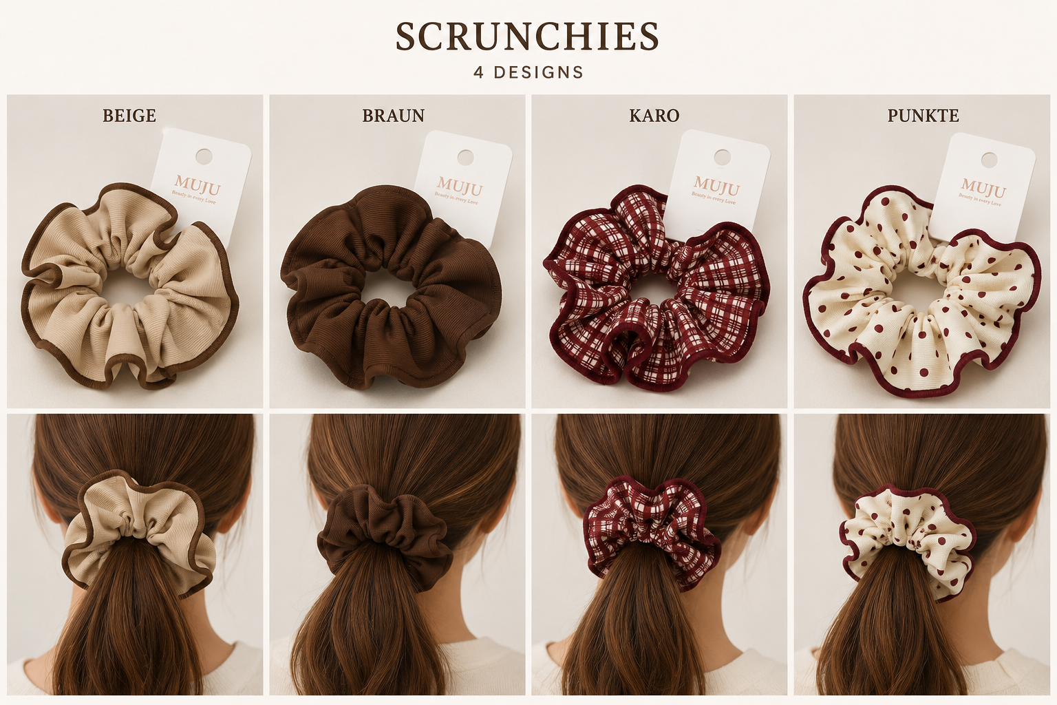 Sport & Style Bundle – Fitnesshandtuch, Teddy-Anhänger, Scrunchie & Haarklammer