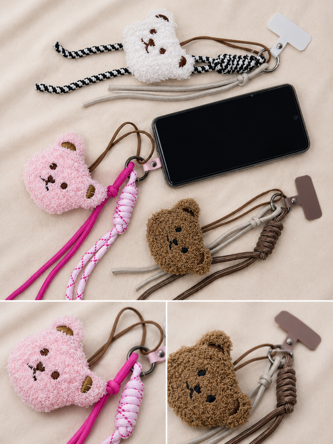 Teddy Handyanhänger | Süßer Bär Schlüsselanhänger | Bag Charm | Kawaii Phone Charm I Geschenkidee