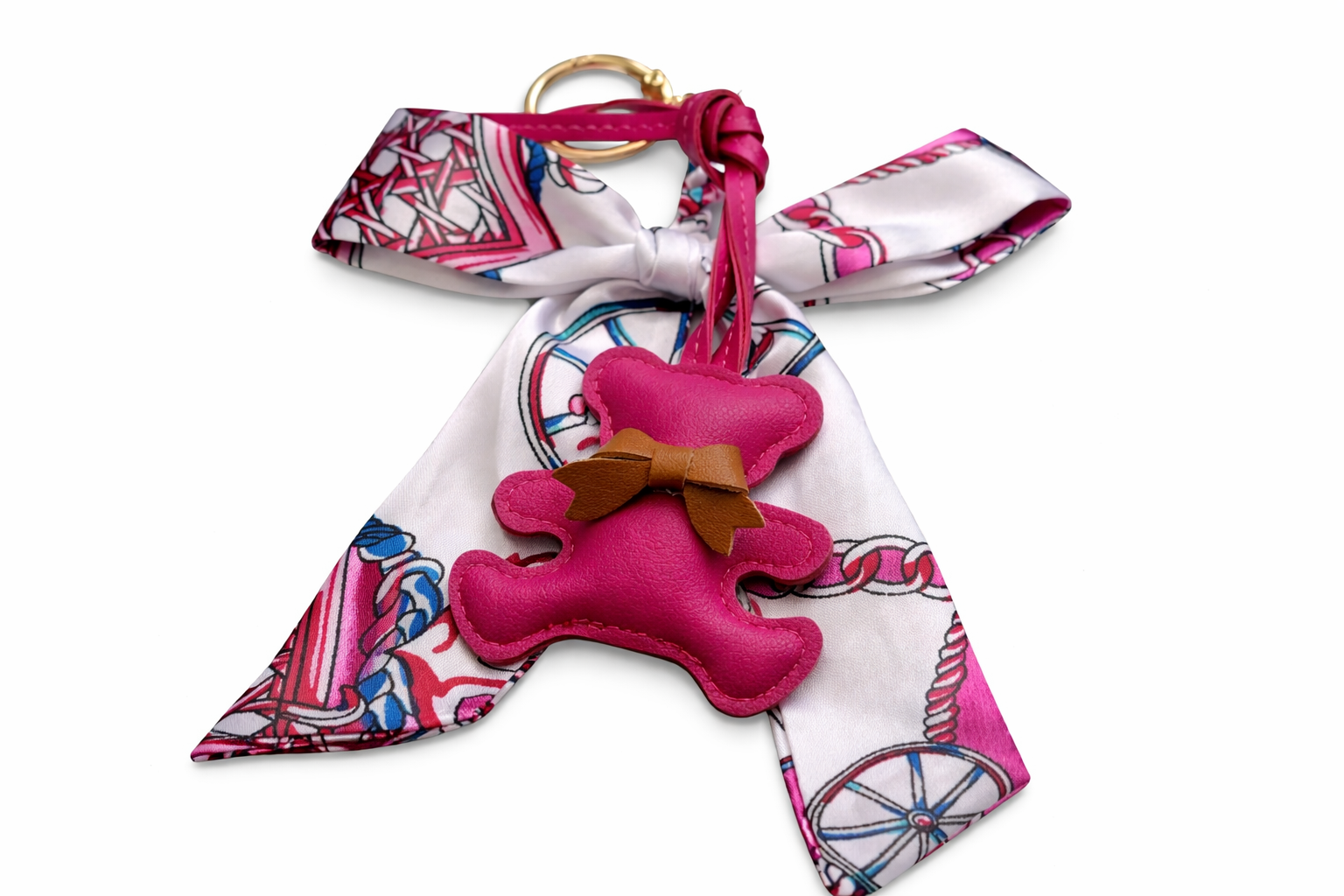 Teddy Schlüsselanhänger mit Schleife – Eleganter Taschenanhänger & Geschenkidee - Little Gift Box