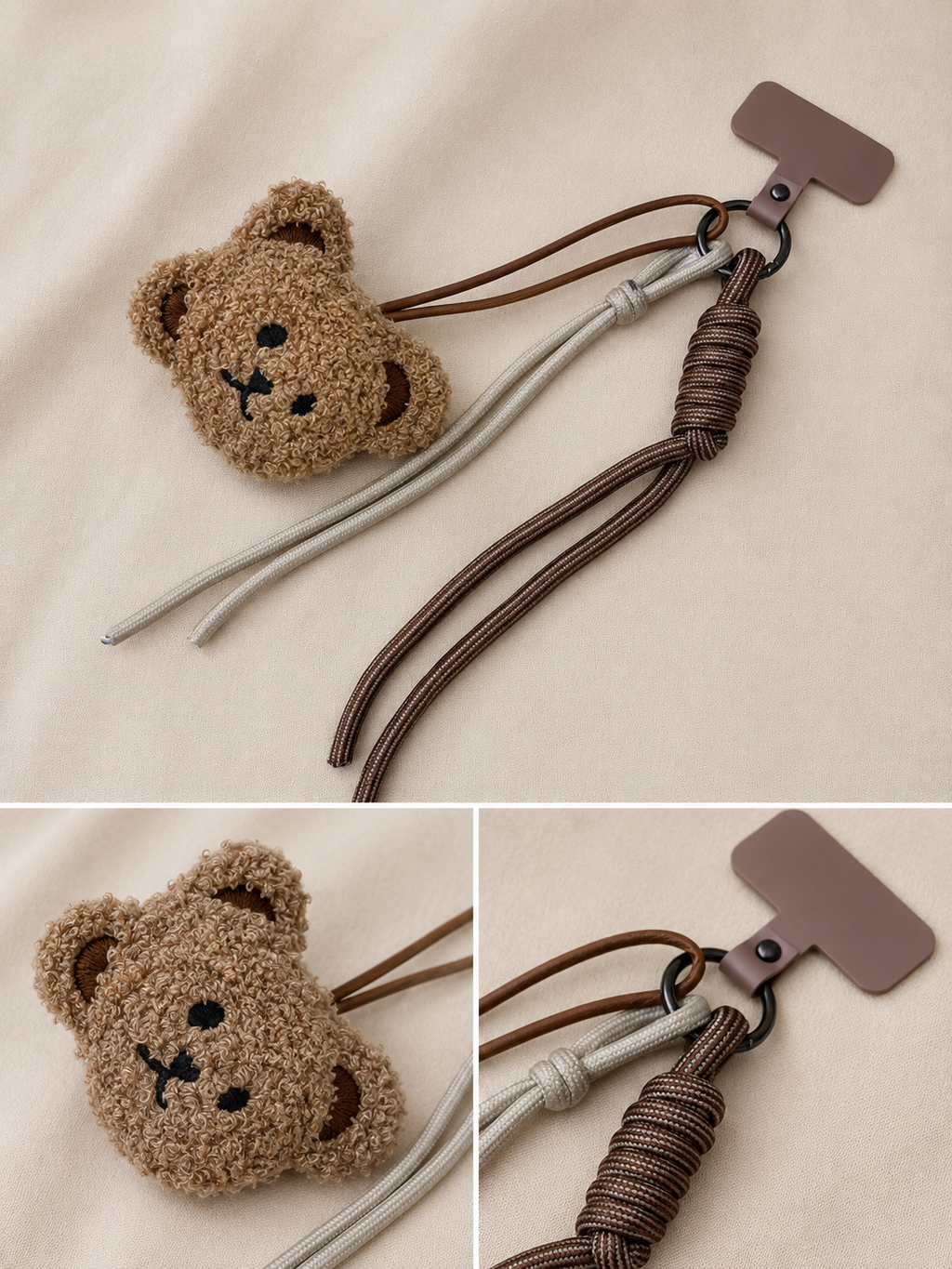 Teddy Handyanhänger | Süßer Bär Schlüsselanhänger | Bag Charm | Kawaii Phone Charm I Geschenkidee