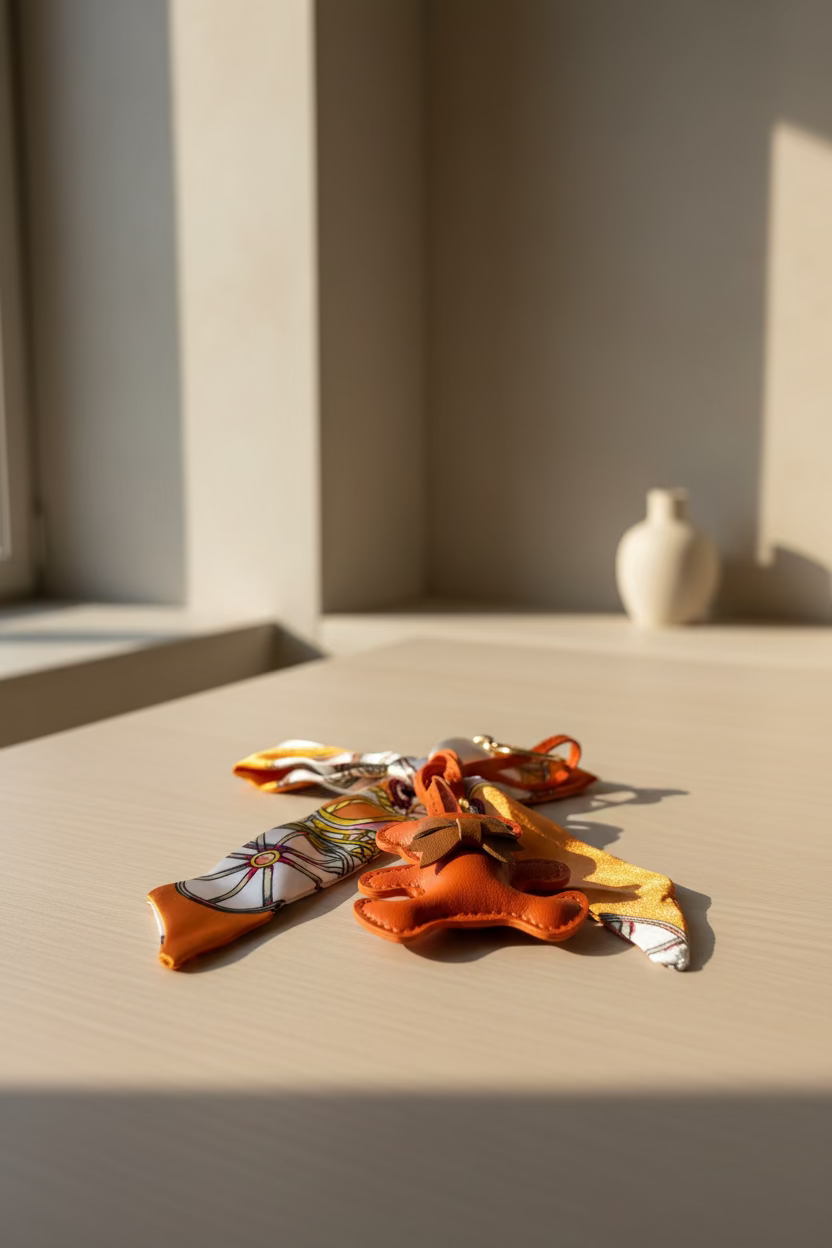 Teddy Schlüsselanhänger mit Schleife – Eleganter Taschenanhänger & Geschenkidee - Little Gift Box